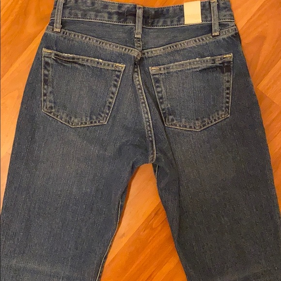 Zara Straight Leg High-Rise Slit Leg Jeans - Picture 11 of 14